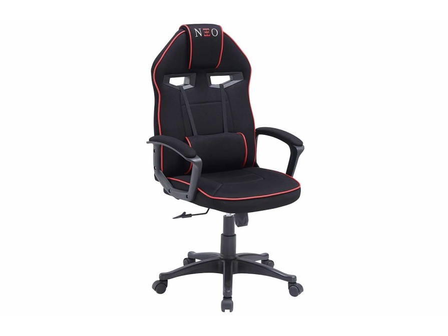 Juveniles Merkamueble | Sillon Gamer Regulable En Altura Color Negro-Rojo