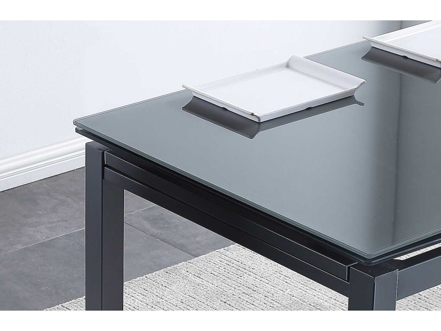 Salones Merkamueble | Mesa Comedor Extensible De 110 Cm Color Gris