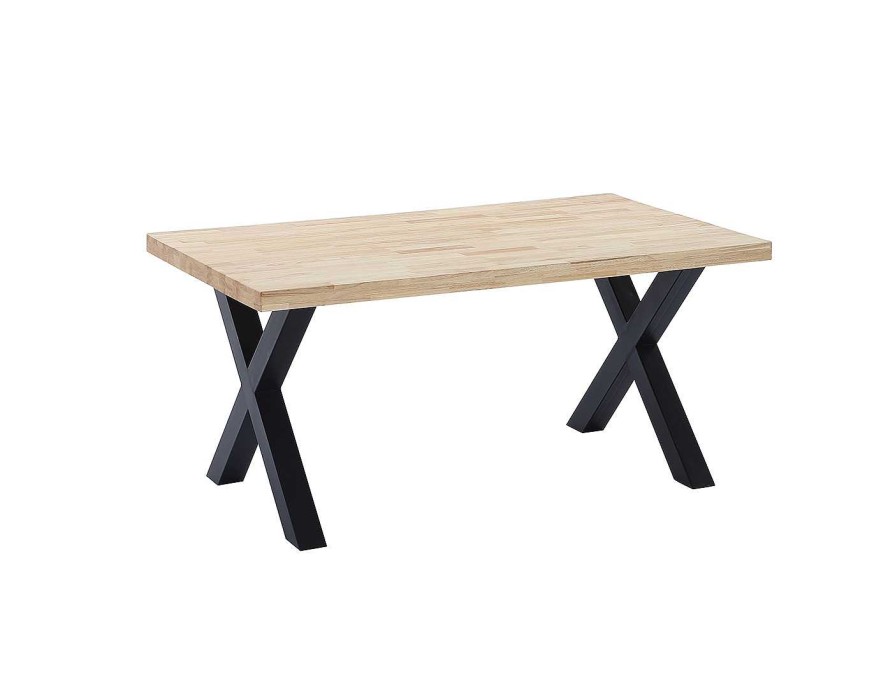 Salones Merkamueble | Mesa De Comedor Fija De 160 Cm Patas En X Color Roble-Negro