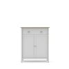 Auxiliares Merkamueble | Mueble Auxiliar Con Puertas Y Caj N Color Blanco-Roble