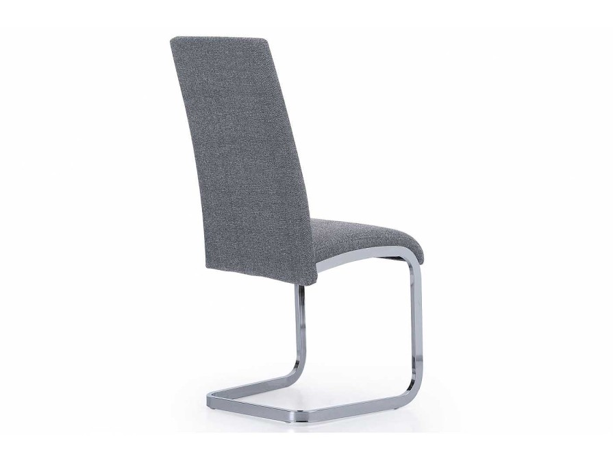 Salones Merkamueble | Pack 4 Sillas Comedor Tejido Gris-Cromo