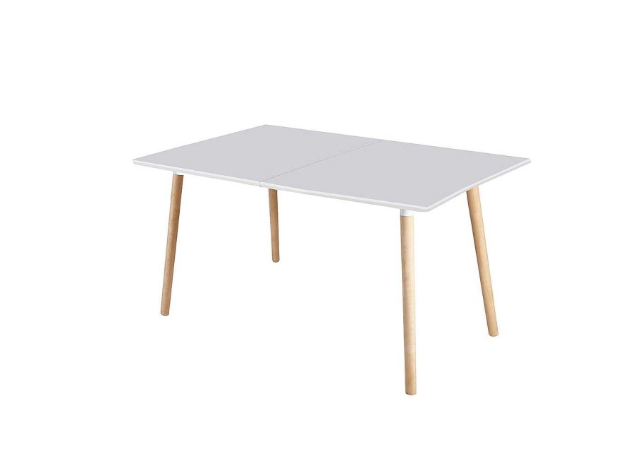 Salones Merkamueble | Mesa De Comedor Extensible De 140 Color Blanco-Haya