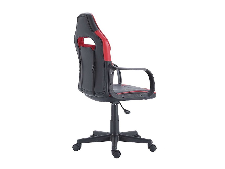 Juveniles Merkamueble | Silla Gaming Giratoria Y Altura Regulable Color Negro-Rojo