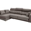 Sof S Merkamueble | Chaise Longue Izquierdo Con Asientos Deslizantes Tapizado Gris