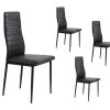 Salones Merkamueble | Pack 4 Sillas Comedor S Mil Piel Color Negro