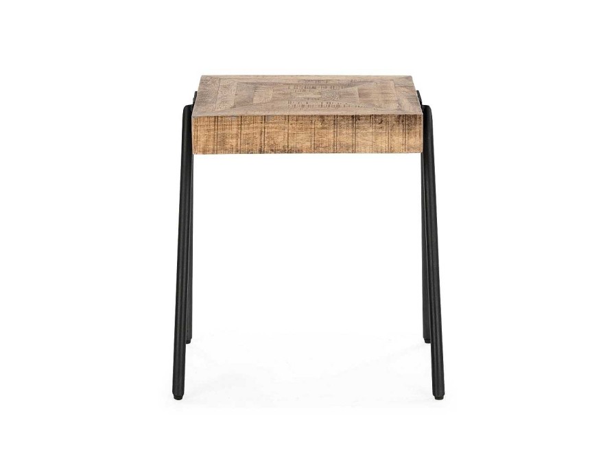 Salones Merkamueble | Mesa Rinc N Madera Mango De 51 Cm Color Natural-Negro