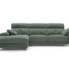 Sof S Merkamueble | Chaise Longue Con Asientos Deslizantes Tapizado Verde Jade