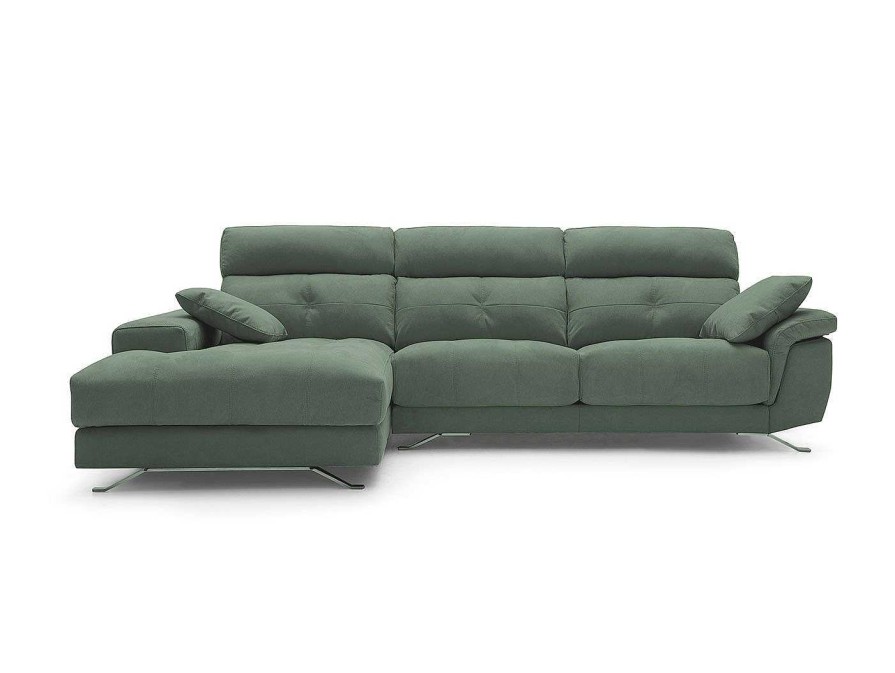 Sof S Merkamueble | Chaise Longue Con Asientos Deslizantes Tapizado Verde Jade