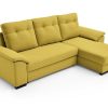 Sof S Merkamueble | Sof Cama Chaise Longue Con Sistema De Apertura Arrastre Elevable Tapizado Amarillo