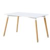 Salones Merkamueble | Mesa De Comedor Fija De 140 Cm Color Blanco-Haya