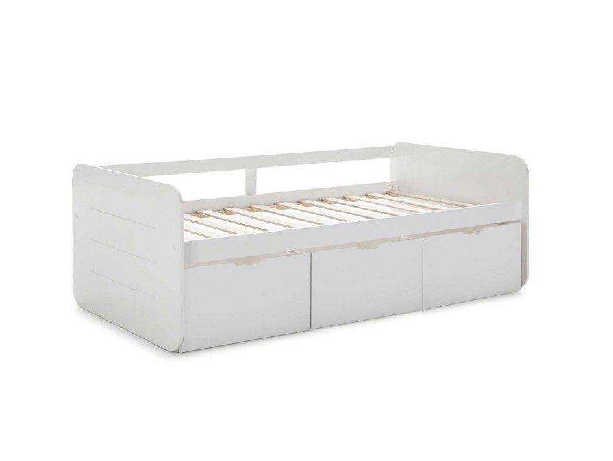 Juveniles Merkamueble | Cama Con 3 Cajones Color Blanco