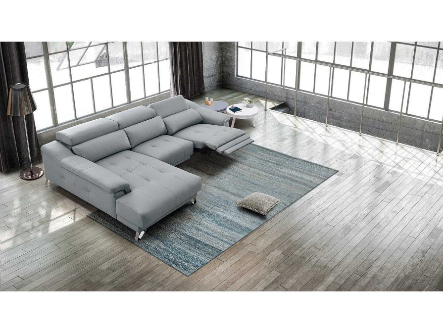 Sof S Merkamueble | Chaiselongue Con Motor Y Cabezales Abatibles Color Piel Tur Inox