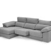 Sof S Merkamueble | Chaise Longue Con Asientos Deslizantes Tapizado Gris