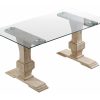 Salones Merkamueble | Mesa Comedor Cristal Color Nordish