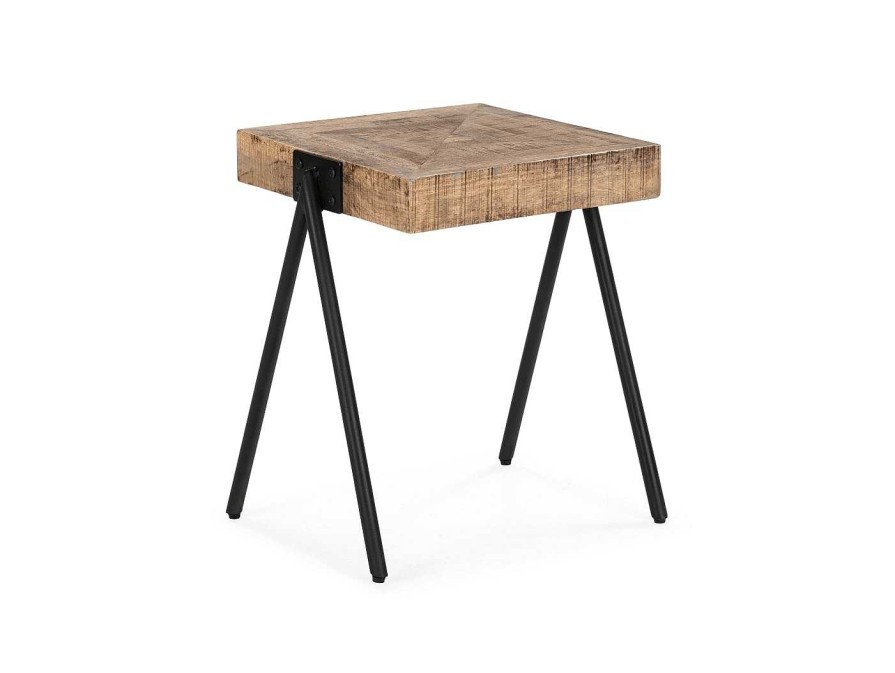 Salones Merkamueble | Mesa Rinc N Madera Mango De 51 Cm Color Natural-Negro