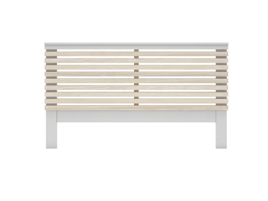 Dormitorios Merkamueble | Cabecero 150-160 Color Blanco Y Cera Blanca