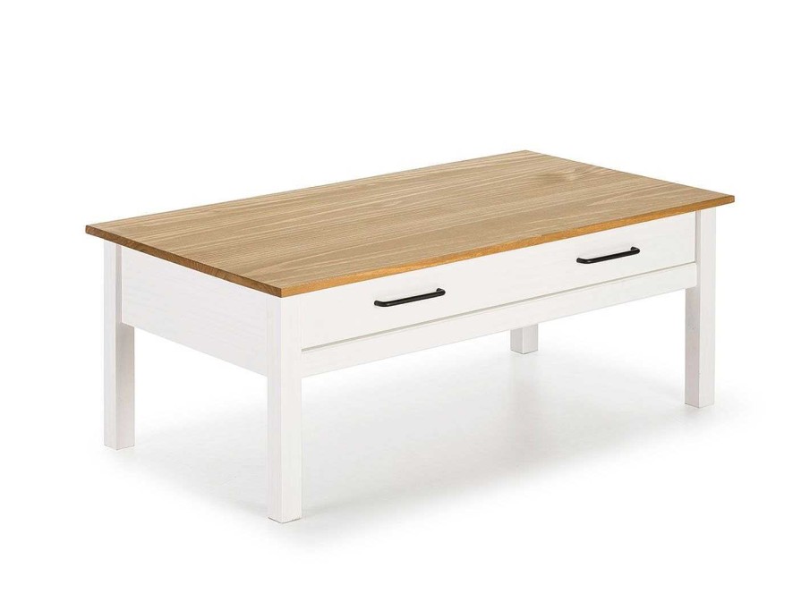 Salones Merkamueble | Mesa De Centro 1 Caj N Color Blanco-Cera