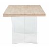 Salones Merkamueble | Mesa Comedor De 160 Cm Patas Cristal -V- Color Roble Nordish-Cristal