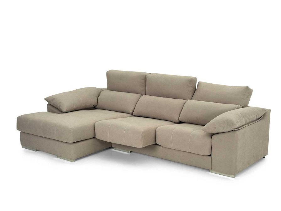 Sof S Merkamueble | Chaise Longue Con Asientos Deslizantes Tapizado Beige