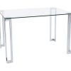 Salones Merkamueble | Mesa Comedor Cristal Patas Metal