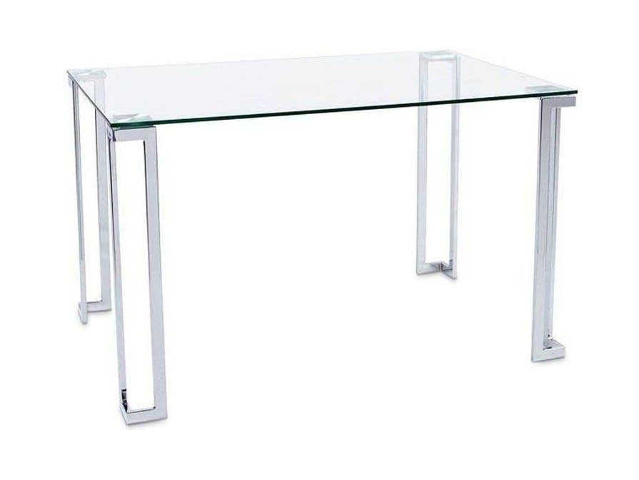 Salones Merkamueble | Mesa Comedor Cristal Patas Metal