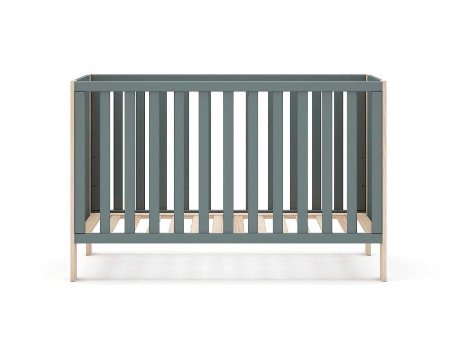 Juveniles Merkamueble | Cuna 120 X 60 Color Verde Kaki-Cera Blanca