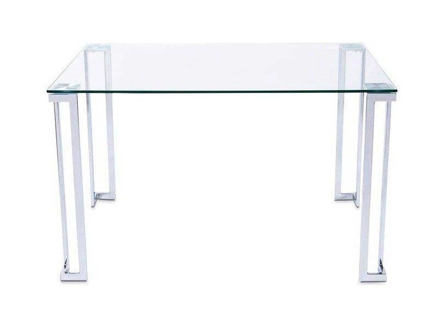 Salones Merkamueble | Mesa Comedor Cristal Patas Metal