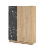 Auxiliares Merkamueble | Mueble Auxiliar Alto Color Madera-M Rmol Negro