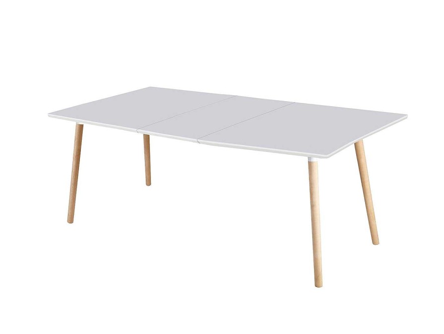 Salones Merkamueble | Mesa De Comedor Extensible De 140 Color Blanco-Haya