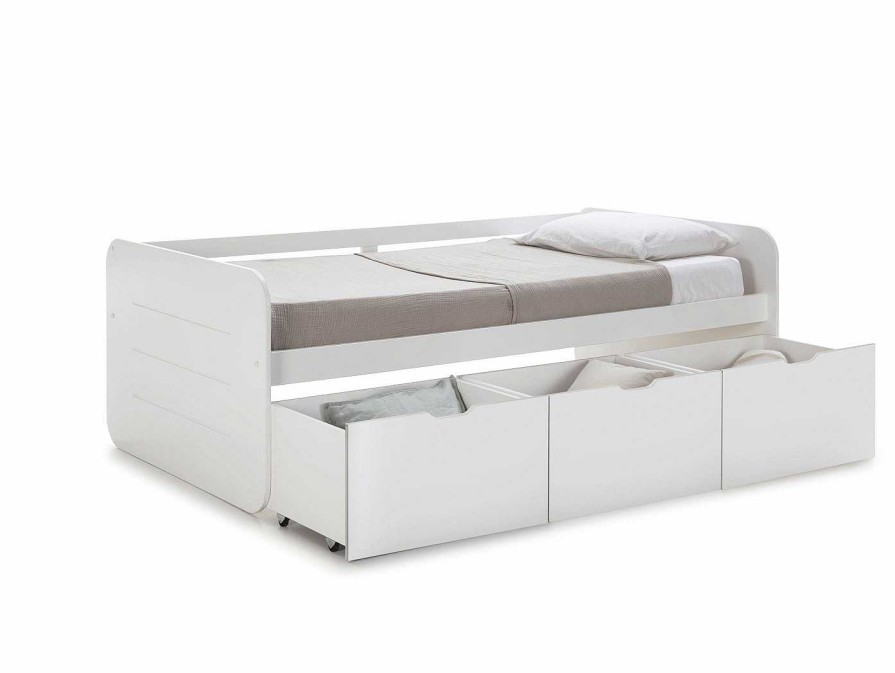 Juveniles Merkamueble | Cama Con 3 Cajones Color Blanco