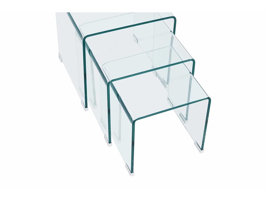 Salones Merkamueble | Mesa Rinc N Glass Cristal Transparente