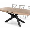 Salones Merkamueble | Mesa Comedor Extensible160X90 Cm Color Roble Nordish-Negro