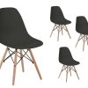 Salones Merkamueble | Pack 4 Sillas Comedor Pata N Rdica Color Negro