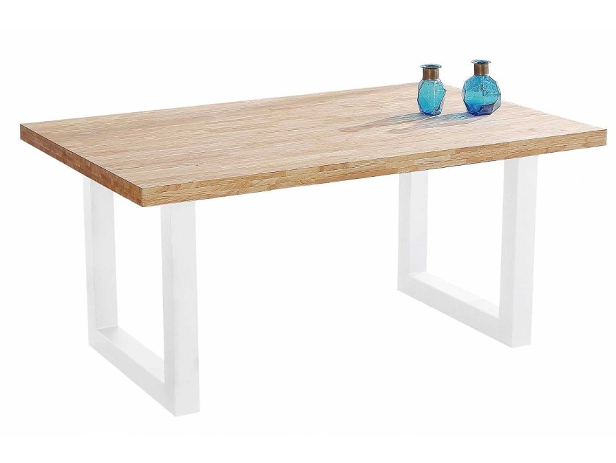 Salones Merkamueble | Mesa Comedor Fija De 160 Cm Color Roble Nordish-Blanco