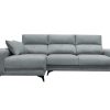 Sof S Merkamueble | Sof Chaise Longue Reversible Con Asientos Deslizantes De Carro Tapizado Gris Oscuro