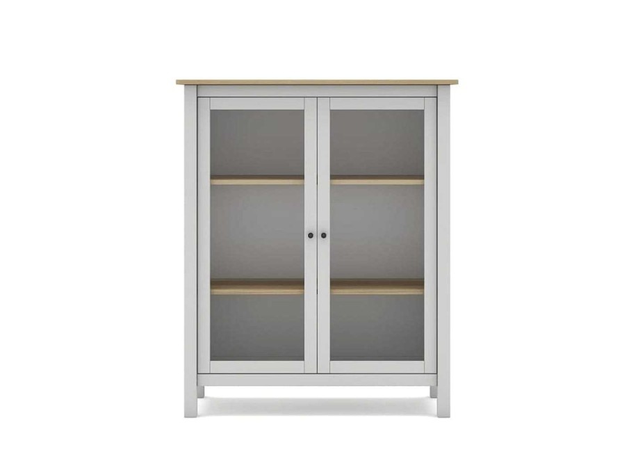 Salones Merkamueble | Vitrina Con 2 Puertas Color Blanco-Roble