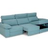 Sof S Merkamueble | Chaise Longue Con Asientos Deslizantes Tapizado Azul