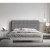 Dormitorios Merkamueble | Composici N Dormitorio Cama Tapizada Color Pata De Gallo 1-Ribete Koral Negro