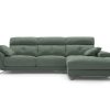 Sof S Merkamueble | Chaise Longue Con Asientos Deslizantes Tapizado Verde Jade