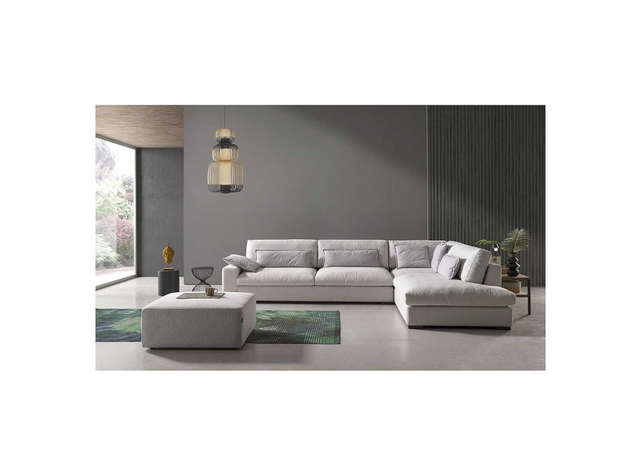 Sof S Merkamueble | Rinconera Modular Con Puff Color Gris Claro