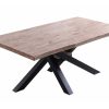 Salones Merkamueble | Mesa Comedor Dise O Tapa Con Forma Color Roble Honey-Negro