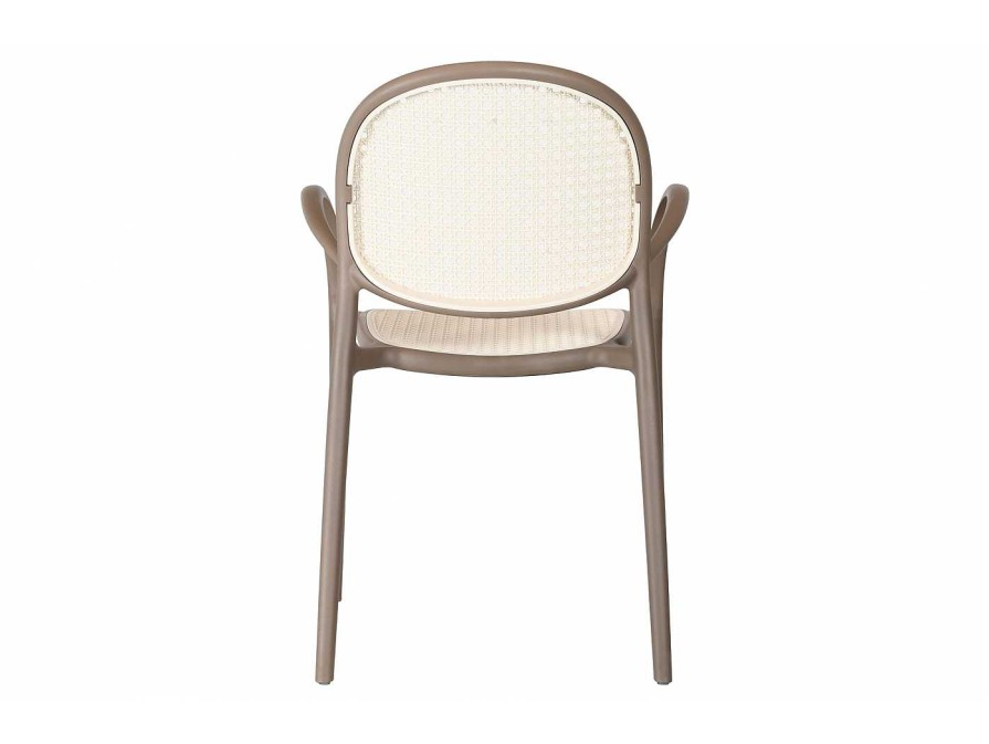 Salones Merkamueble | Pack 4 Sillones Polipropileno Topo Y Rattan