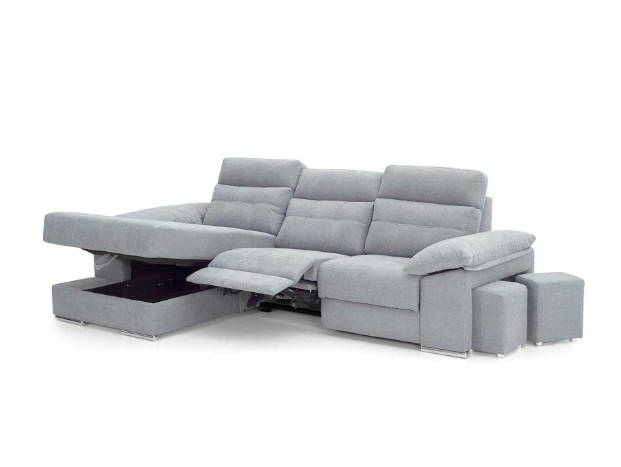 Sof S Merkamueble | Chaise Longue El Ctrica Tapizado Gris