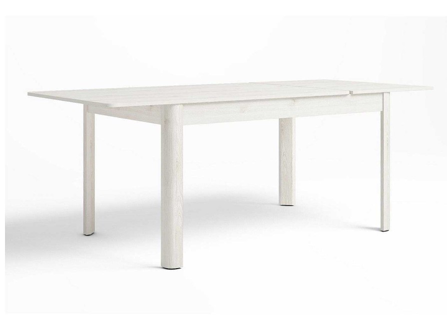 Salones Merkamueble | Mesa De Comedor Extensible De 140 Cm Color Blanco Polar