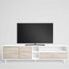 Salones Merkamueble | Mueble Tv Con Puertas, Caj N Y Huecos Color Blanco-Sahara