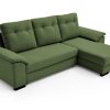 Sof S Merkamueble | Sof Cama Chaise Longue Con Sistema De Apertura Arrastre Elevable Tapizado Verde